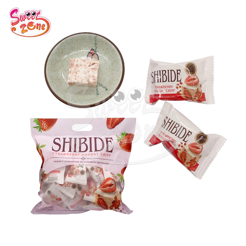 Popular Wholesale Tasty Macchiato Strawberry Matcha Nougat Crisp