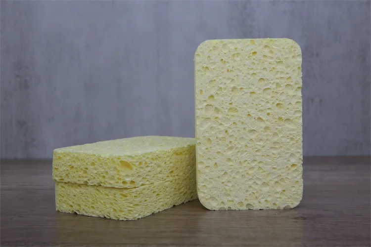 Экологически чистая целлюлозная биоразлагаемая кухонная губка для мытья посуды