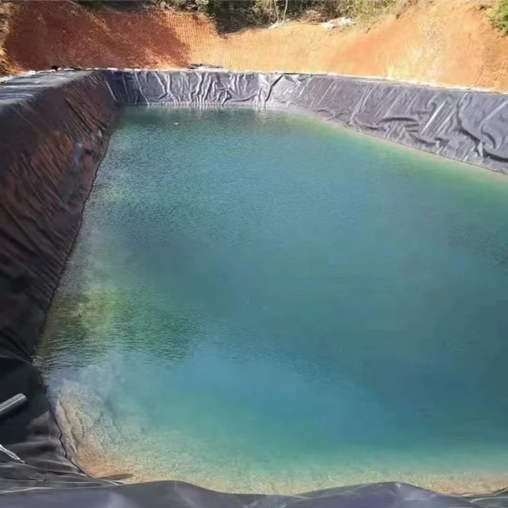 Basement top greening roof root barrier hdpe black geomembrane liners in 0.9 mm 1.2 mm thick compound with geotextiles