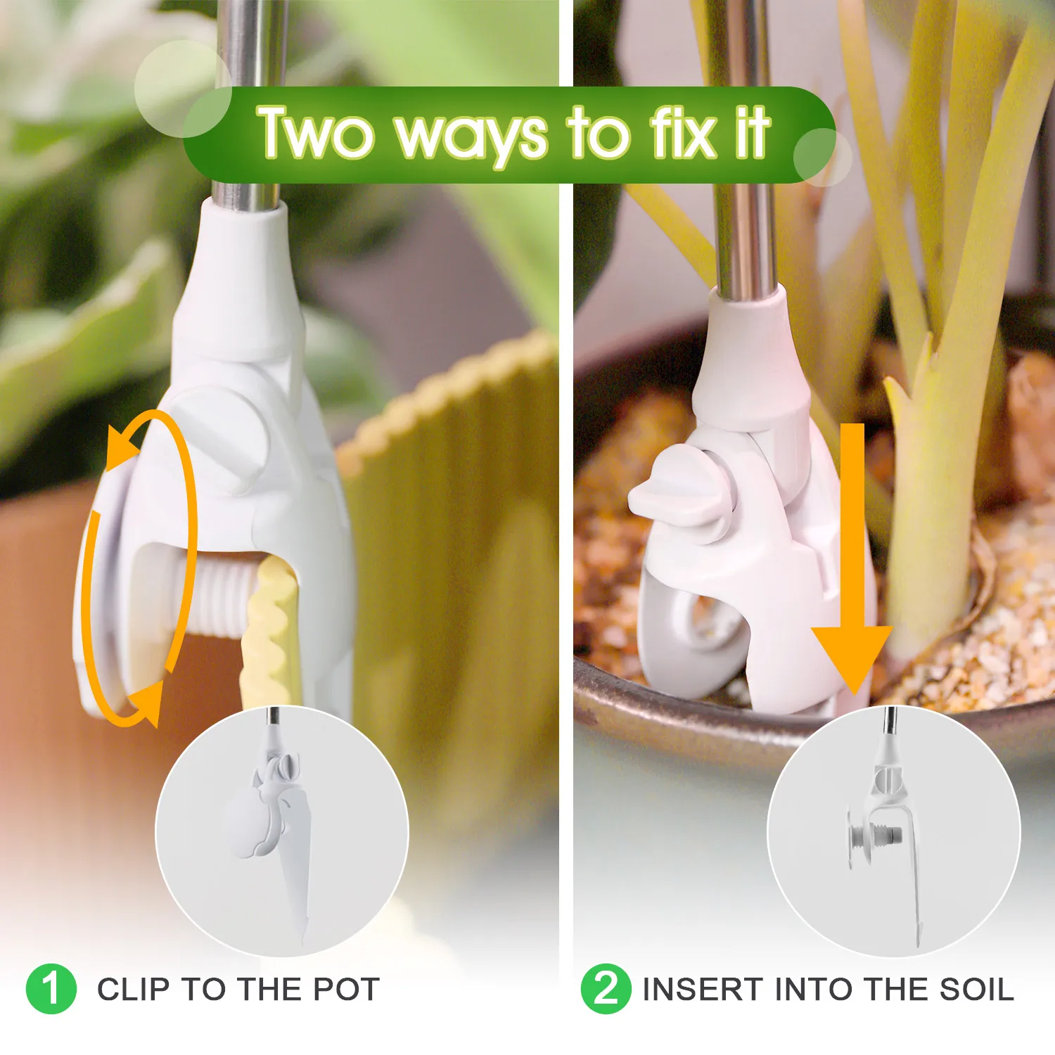 J&C planter mate 5V detachable dimmable led grow light adjust height light for indoor growing