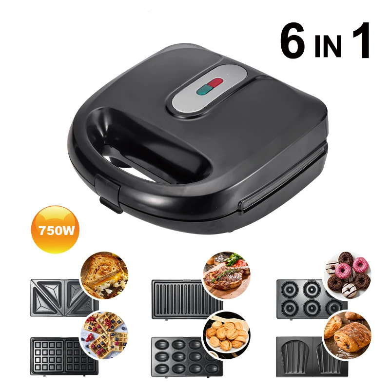 Custom 750W Automatic Thermostat, Control Bakeware Household Non-Stick Bubble Mini Egg Waffle Makers/