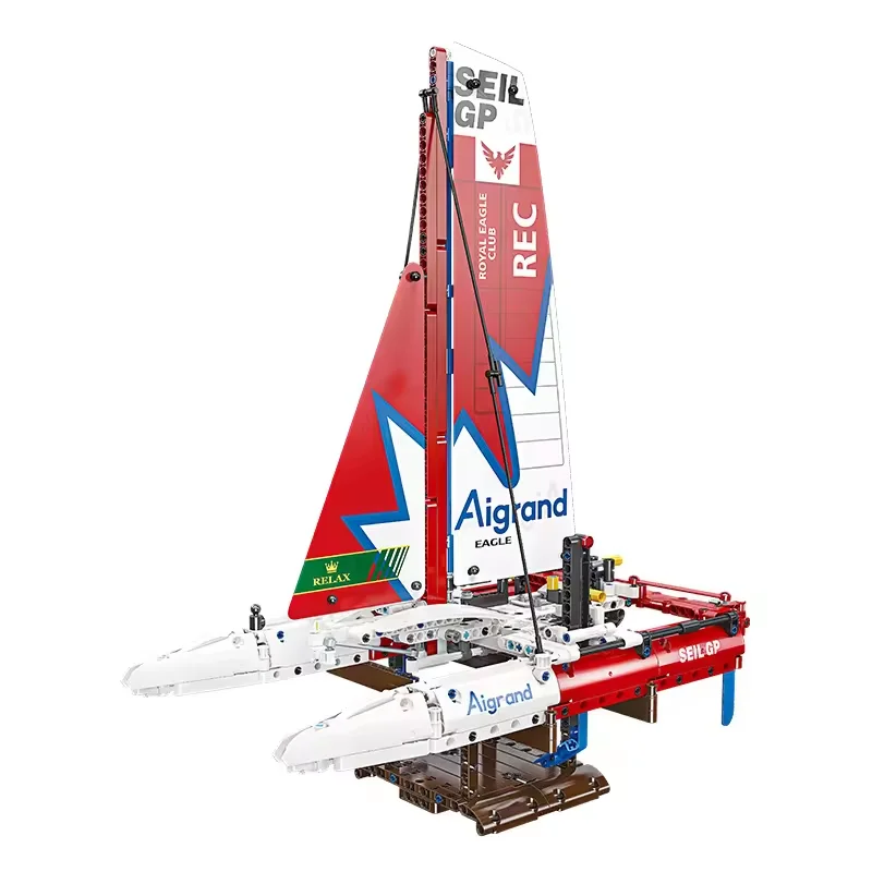 Новое поступление 58124 16016 катамаран на подводных крыльях F50 строительные блоки Детские кубики игрушки для игр парусник подарки наборы