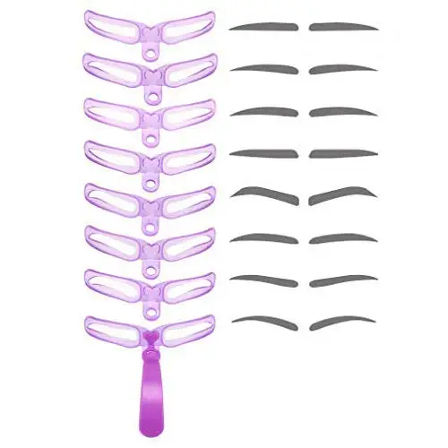 Washable Reusable Eyebrow Shaping Template Kit For DIY Grooming Eyebrow Shaping