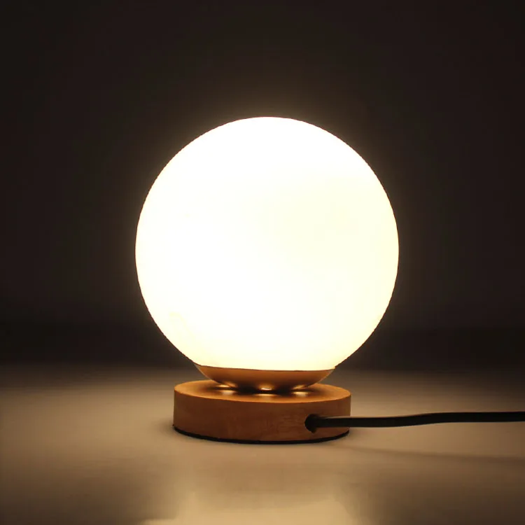 Decorate Bedroom Bedside Originality Nordic Postmodern Style Milky white Bubbles Spherical Frosted Glass Table Lamp