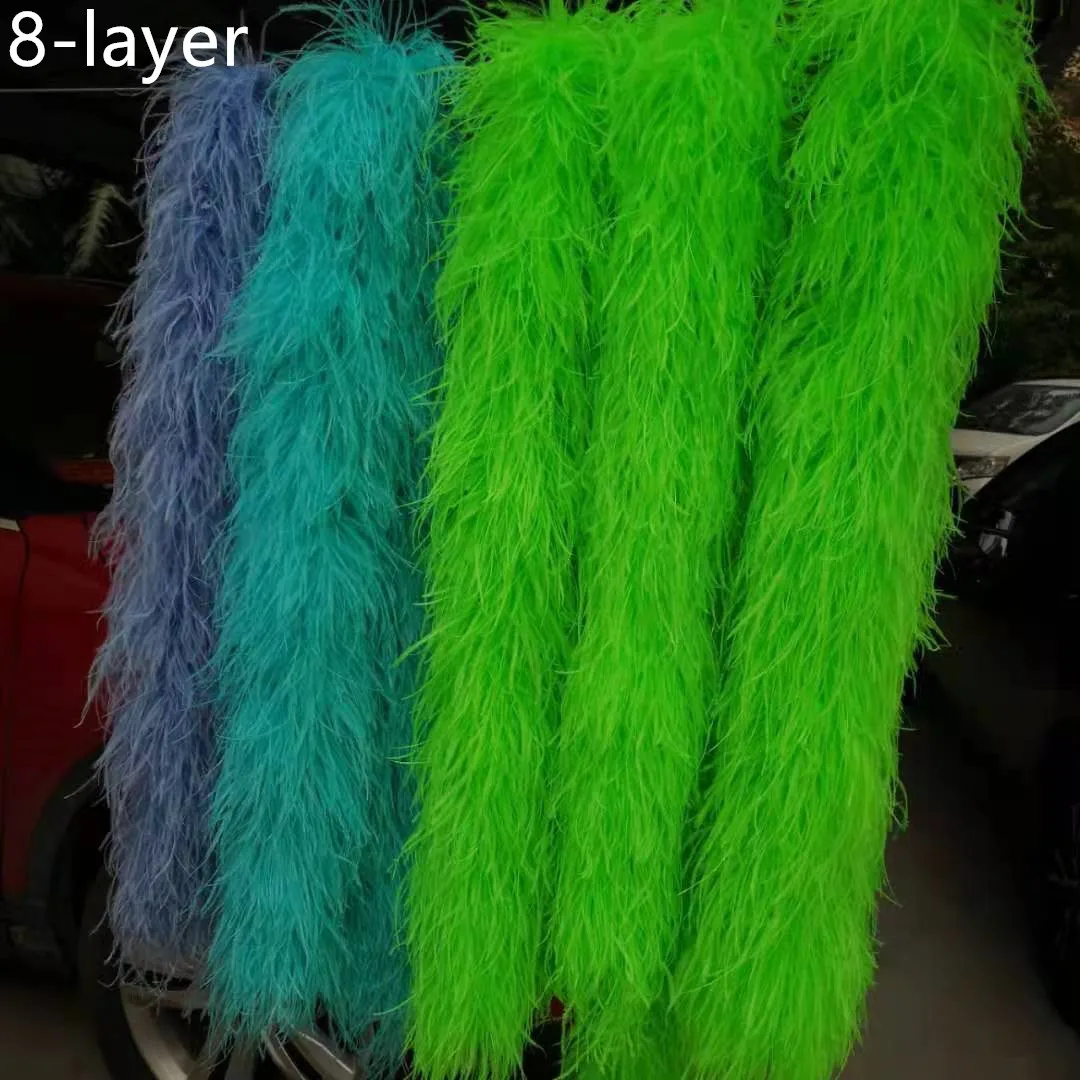 Изготовление на заказ, 2 ярда/метр, 1-10 ПЛИС, пушистый страусиный перо, боа, отделка, отделка, меховой шарф-шлейф для костюмов, женское платье