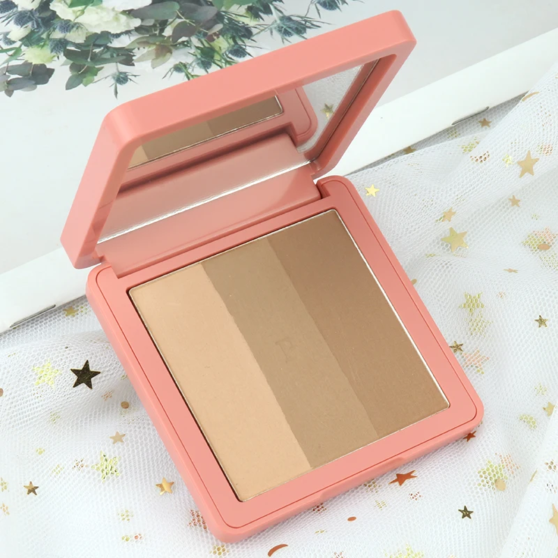 Posealing 3 Colors OEM Low Price Custom Matte Bronzer Concealer Contour Palette Pressed Powder