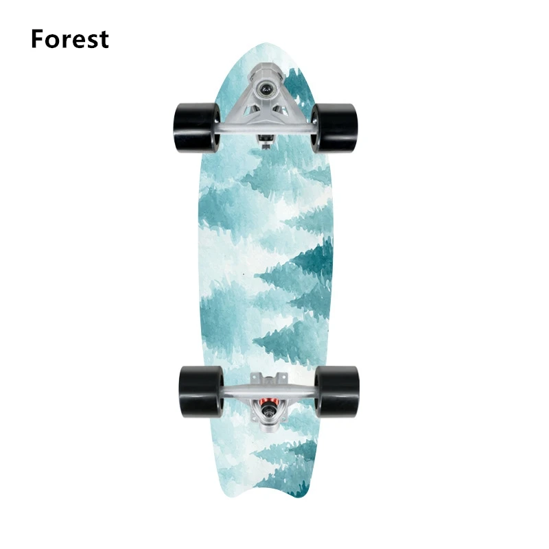 Fishtail Land surf skateboard CX7 	 skateboard deck canadian mapl veneer Board Skie-free Simulation Surfboard cruiser skateboard
