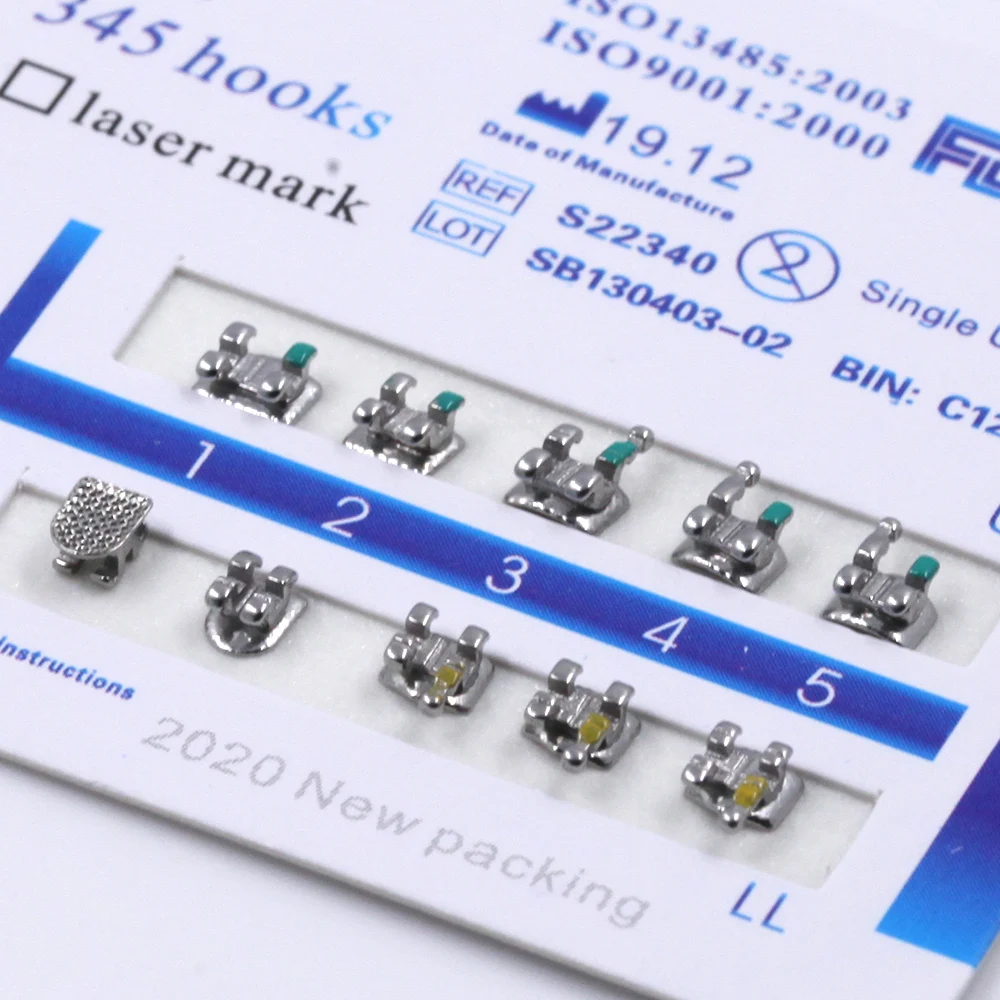 Ортодонтические выдвижные кронштейны Roth 022, стоматологический MIM кронштейн, Пескоструйный мини металлический кронштейн