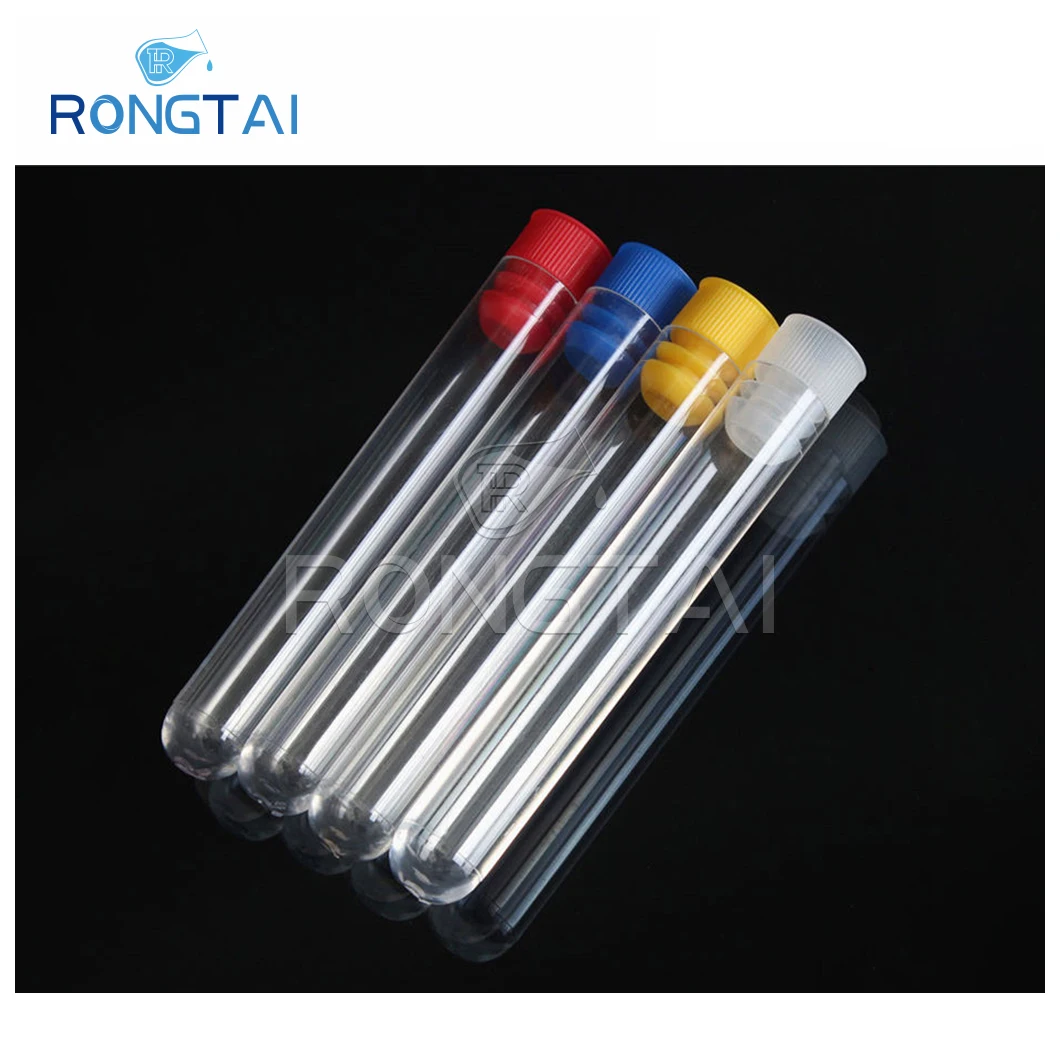 RONGTAI Polypropylene Test Tube Manufacturing 16*100mm Plastic Test Tube 100Ml China Plastic Test Tubes With Caps