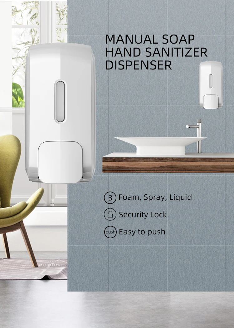 Wisekleen 2021 Hot Sell Adjustable wall mounted hand soap bottle liquid soap dispenser modern holder