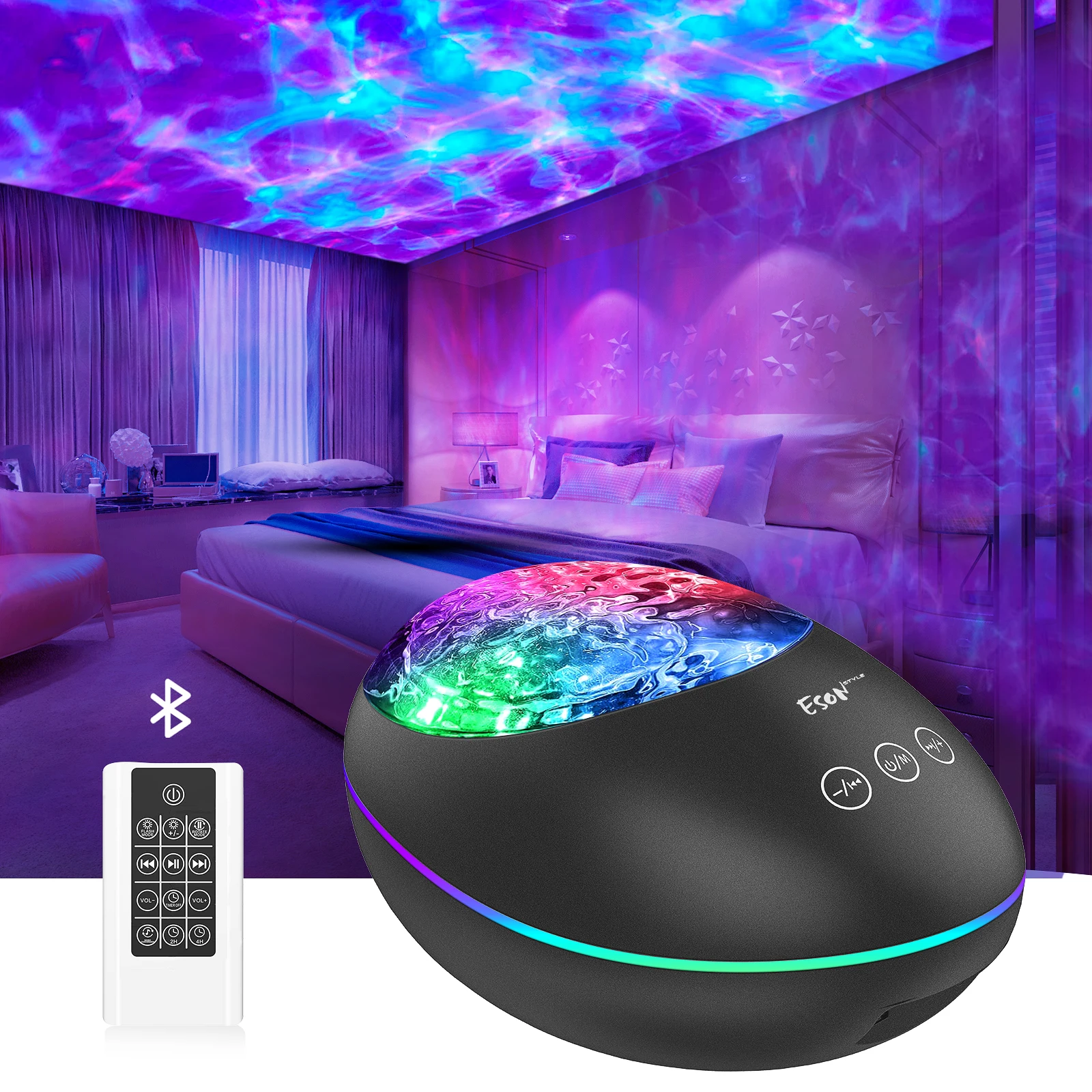 Eson Style Dropshipping Smart Remote Control Led Galaxy Projector Powerful Star Projector