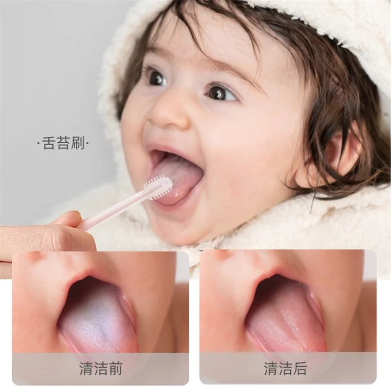 Customized High Quality Baby Training Toothbrush Set Infant Oral Cleaning Care Baby Manual Toothbrush Set
