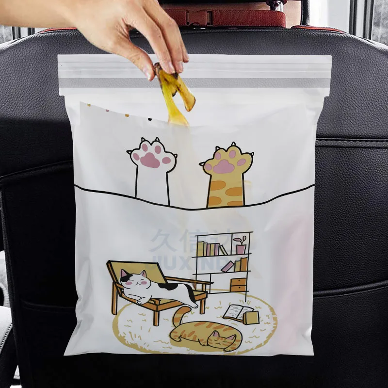  custom print ecofriendly designer small garbage bag for car disposable pe