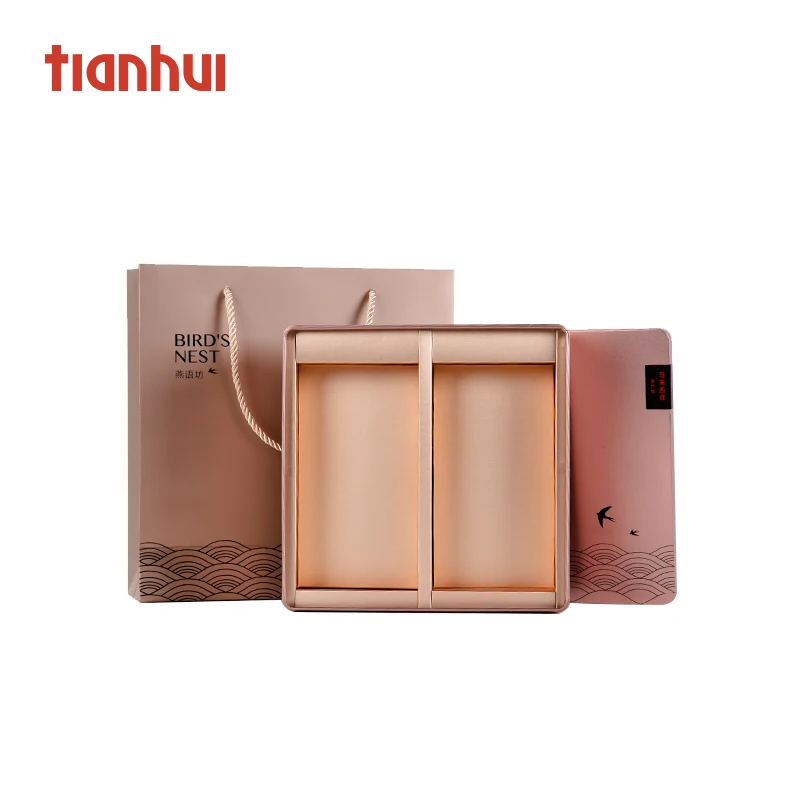 Square Tin Packaging Iron Steel Gift Storage Container Metal Box