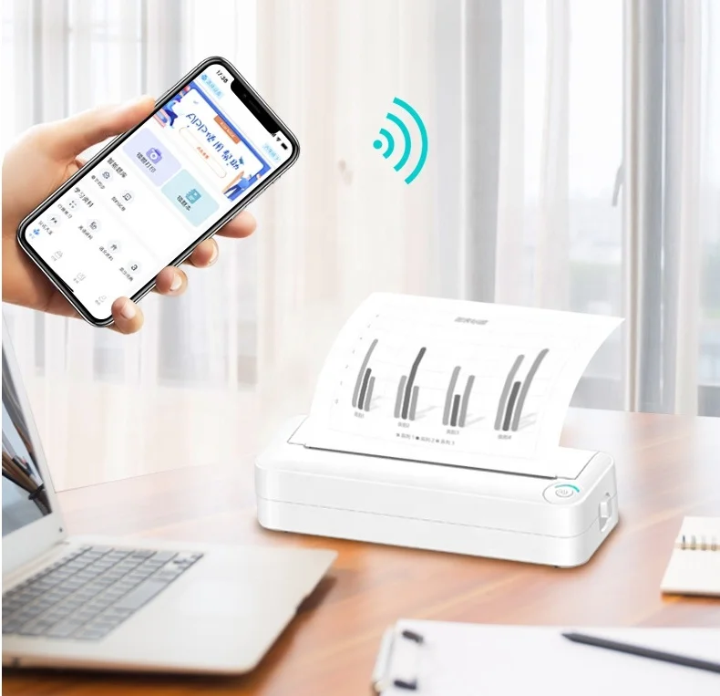 A4 Размер дешевый прямой Bluetooth мобильный мини USB термопортативный портативный принтер