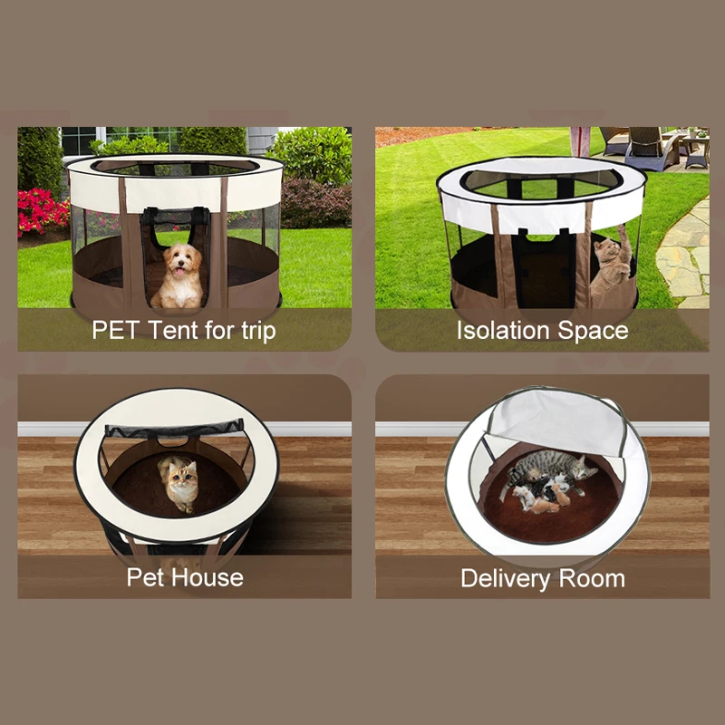 High Quality Reliable Quality Portable Oxford Fabric Round Breathable Multipurpose Pet Playpen