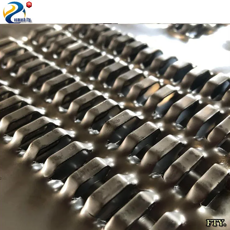 bridge type hole antiskid steel perforated metal mesh plate slotted hole