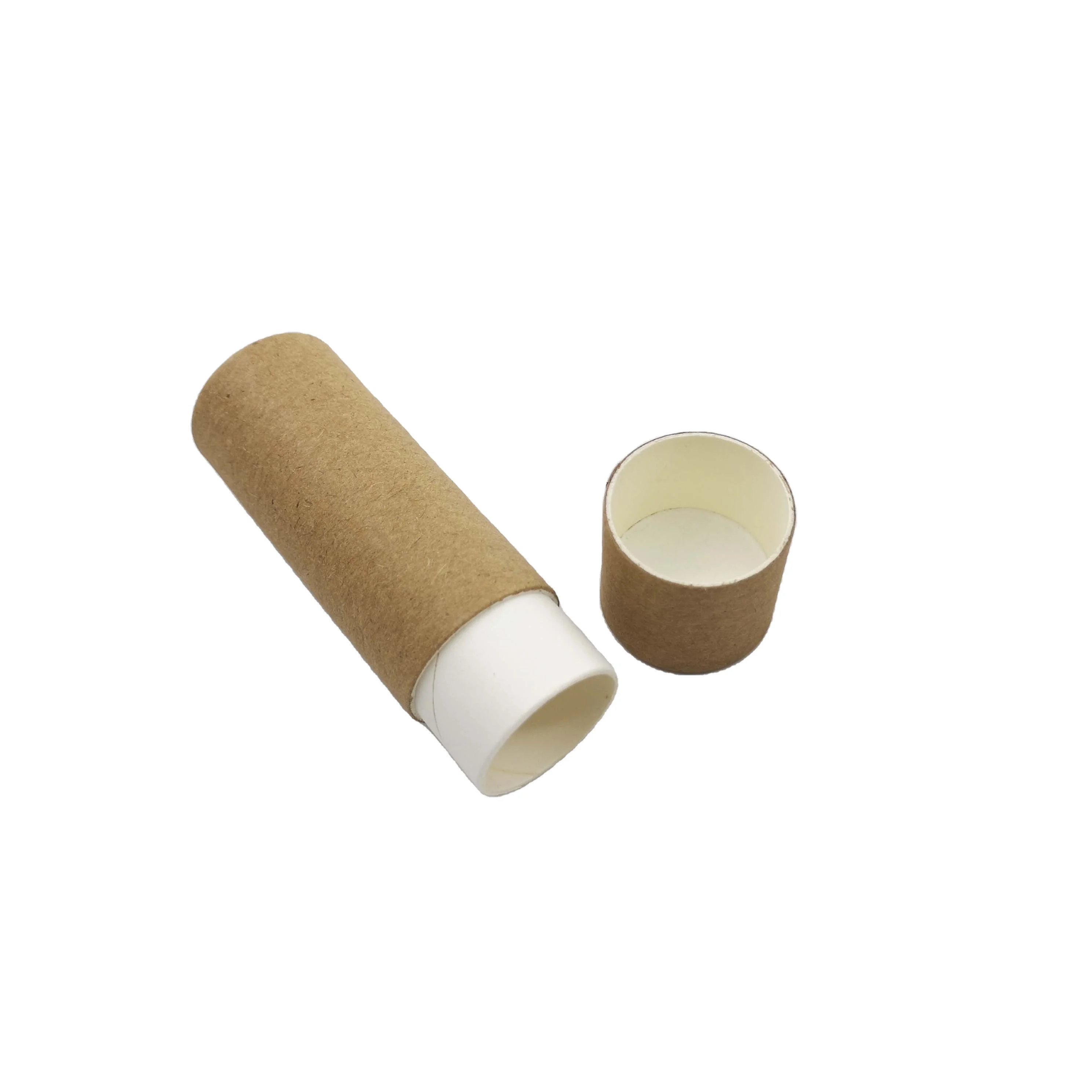 Biodegradable 2oz Kraft Cardboard Lip Balm Deodorant Stick Container Packaging Push up Paper Tube