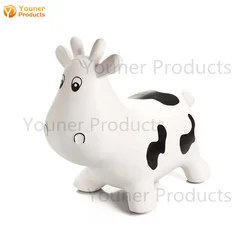 Manufacturer PVC jumping milk cow bouncy hopper inflatable ride on rubber bouncing animal toys for children