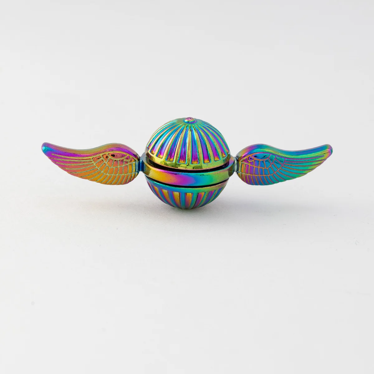 Golden Snitch Fidget Fingertip Gyro Magic Toys with Wings Relief Stress Metal Fidget Spinners Cupid Hand Spinners Rainbow