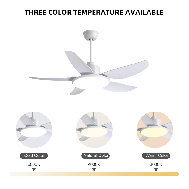 Morden European Style chandelier lamp fan Decoration DC ABS Blades Electric Led Ceiling Fan Light