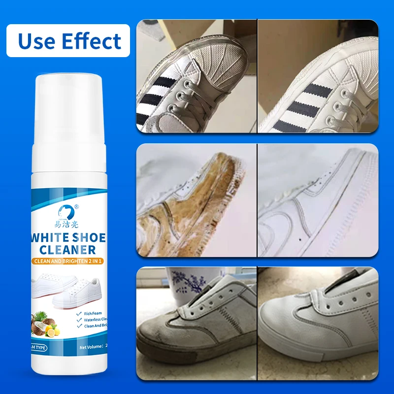 Sport Shoe Leather Care Cleaner Football Sneaker Whitening Agent Spray Sandal White Shoes Foam Cleaner No water washing require