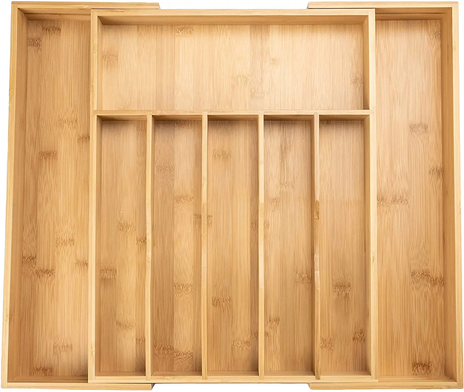Expandable Bamboo Drawer Organizer Kitchen Utensil box, Cutlery Organizer in Drawer used
