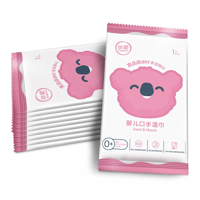 
Alcohol Free No CIT MIT Single Packed Wipes 10pcs Individual Baby Wipes 