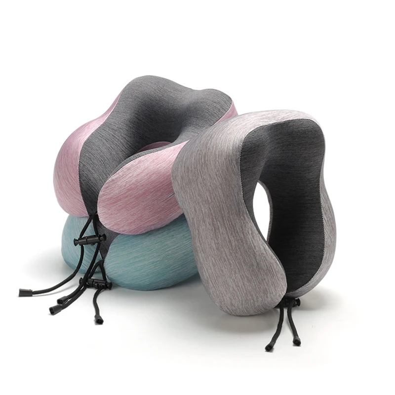 New Design Cooling Set Eye Mask Neck Rest Cushion 3 In1 U Shape Memory Foam Travel Neck Pillow