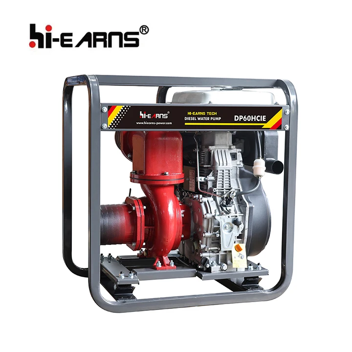Hiearns DP60HCIE high flow high-pressure cast iron pump, single cylinder air-cooled diesel engine