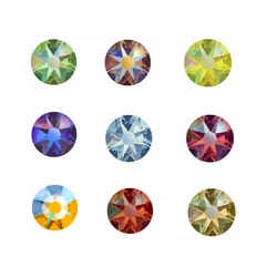 Bulk sale 6A high quality strass assorted color AB flat back ss20 non hot fix rhinestone silver foil back nail art rhinestones