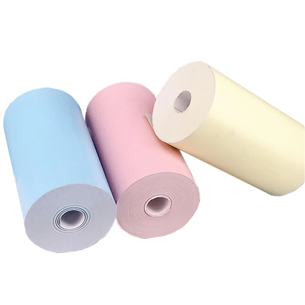 57X30mm Color Thermal Paper Roll 8mm Coreless Pos Paper