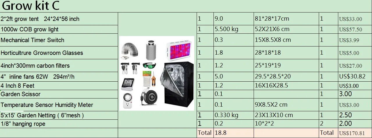 
A Carpa Indoor Grow Tent 1680d Kit Complete Hydroponics Growing Plant Grow 120x120x200 Room Box Reflective Mylar Non Toxic 