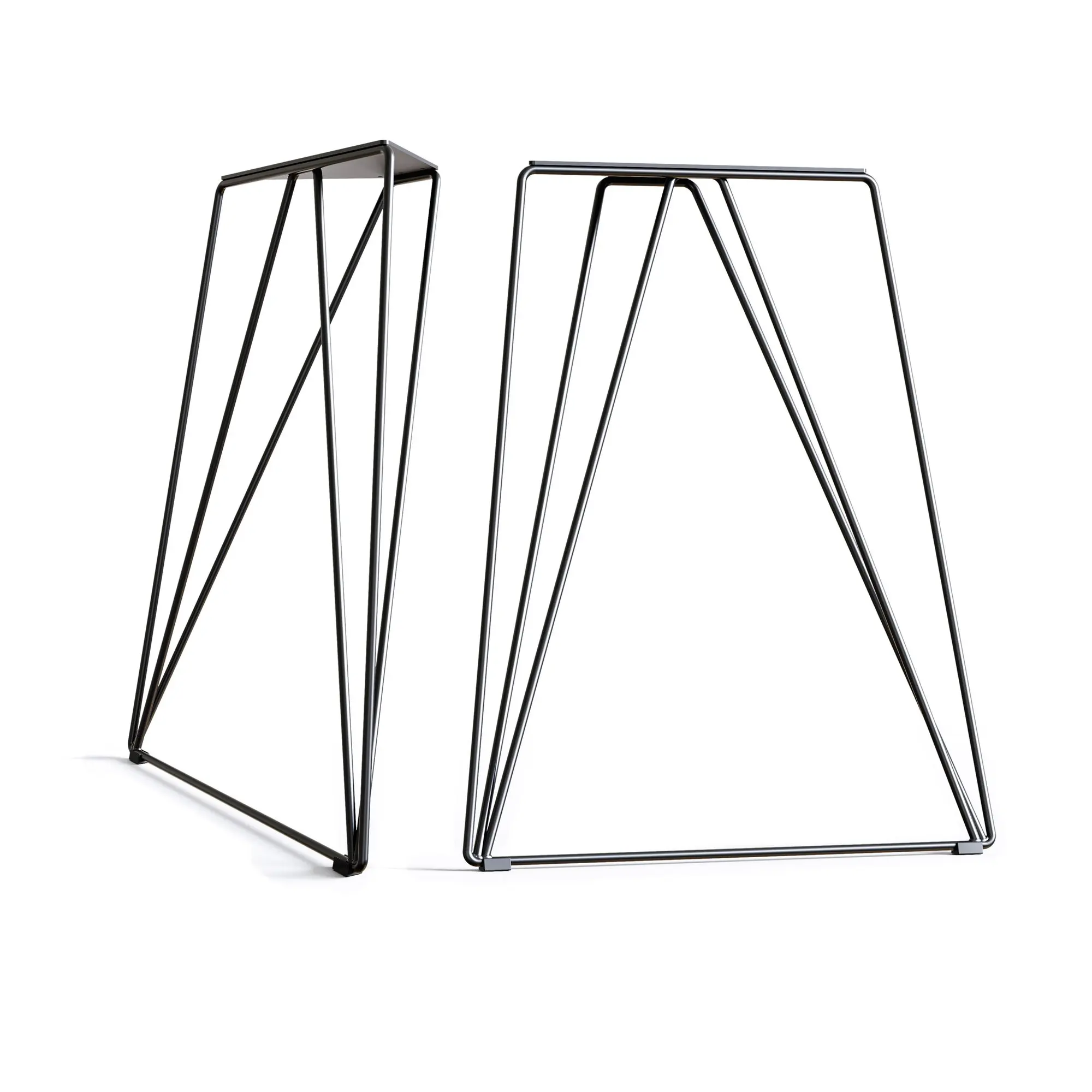 Amazon 2021 Minimalist Style Raw Steel Triangle Hairpin Legs For Coffee Dining Table Bench Durable Table Legs Furniture Base