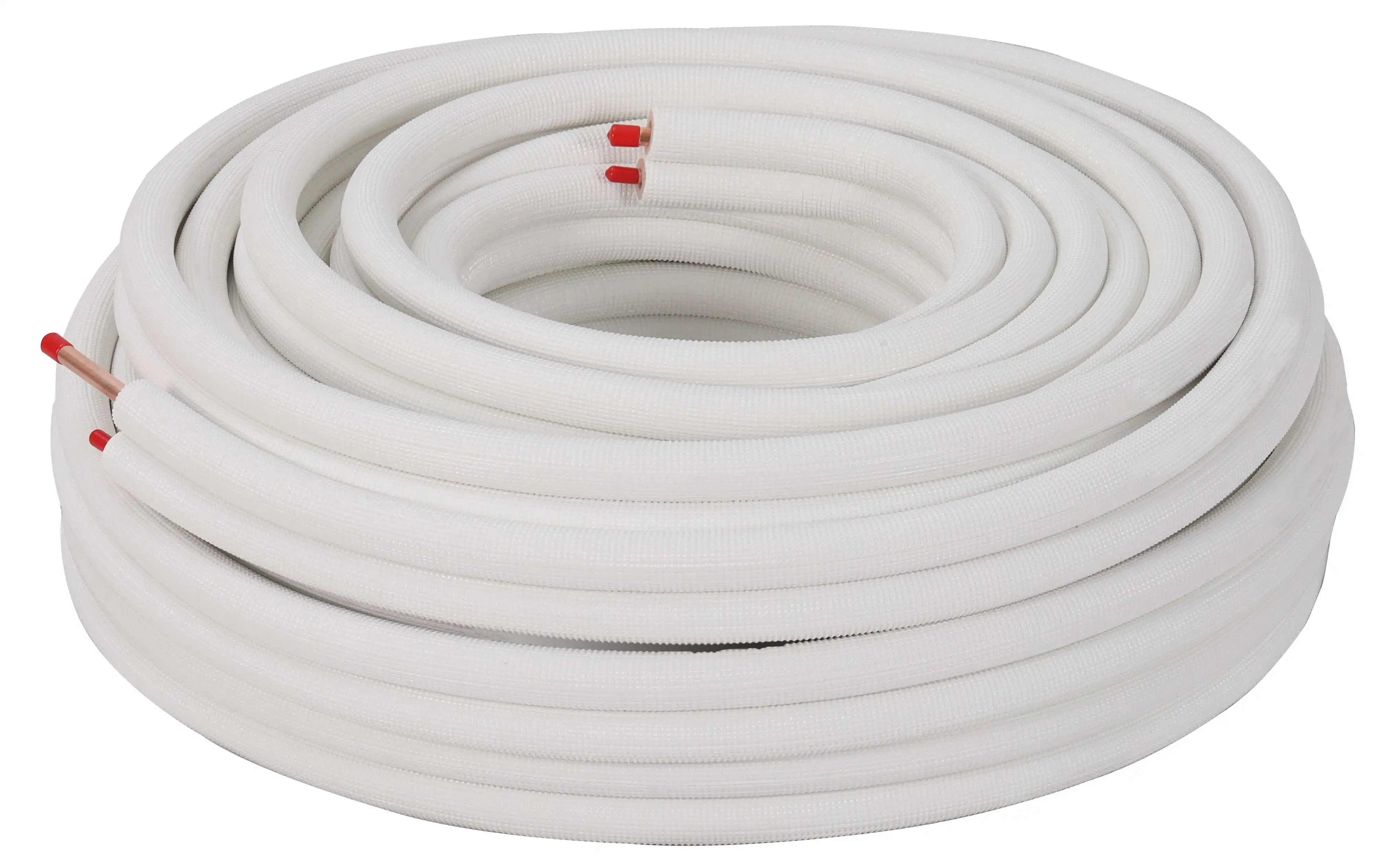 1/4 1/2 Ex-Price White PE Insulation Copper Line Set insulated copper tubing HVAC line sets connecting pipe for air conditioner