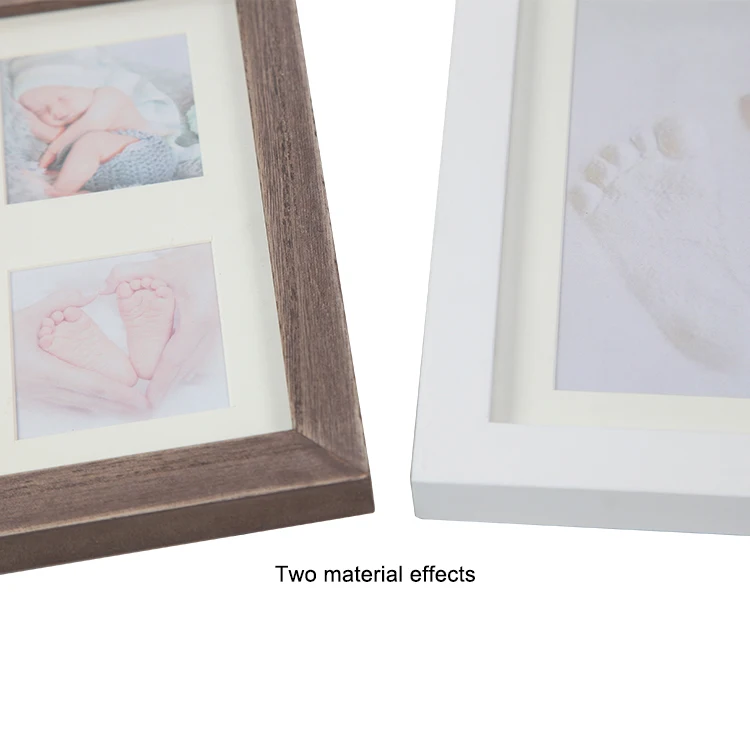 Newborn Keepsakes Photo Frame Clay baby foot printing baby handprint and footprint makers kit for mother day gifts