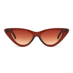 Wholesale high quality Fashion shades sun glasses triangle sexy women retro cat eye sunglasses