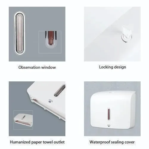 Factory Direct Wall Mounted Square Tissue Box Plastic Napkin Pantry Paper Towel Dispenser