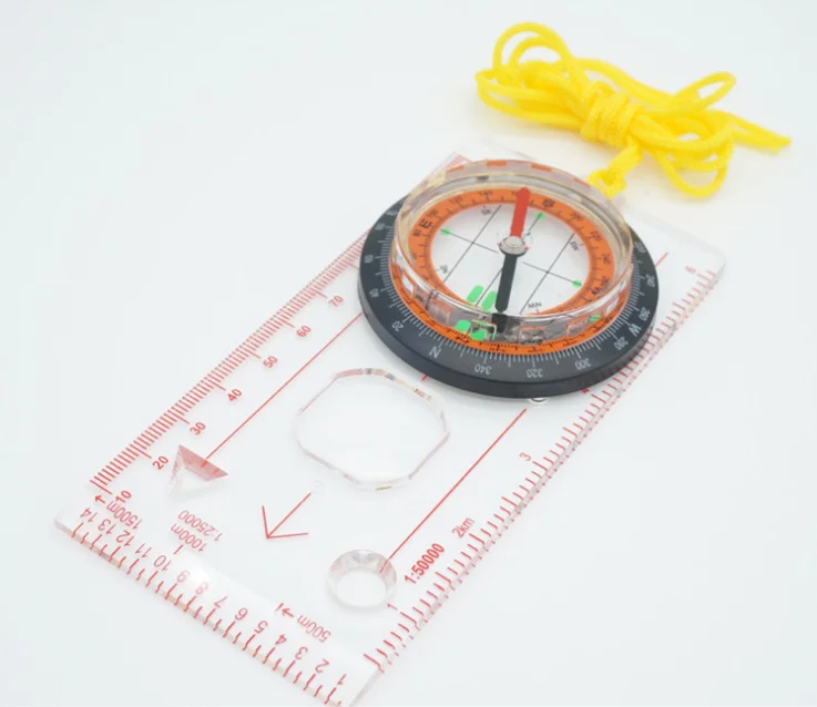 Explosion style compass with scale DC45-5C multifunctional map ruler compass outdoor surveying and mapping compass