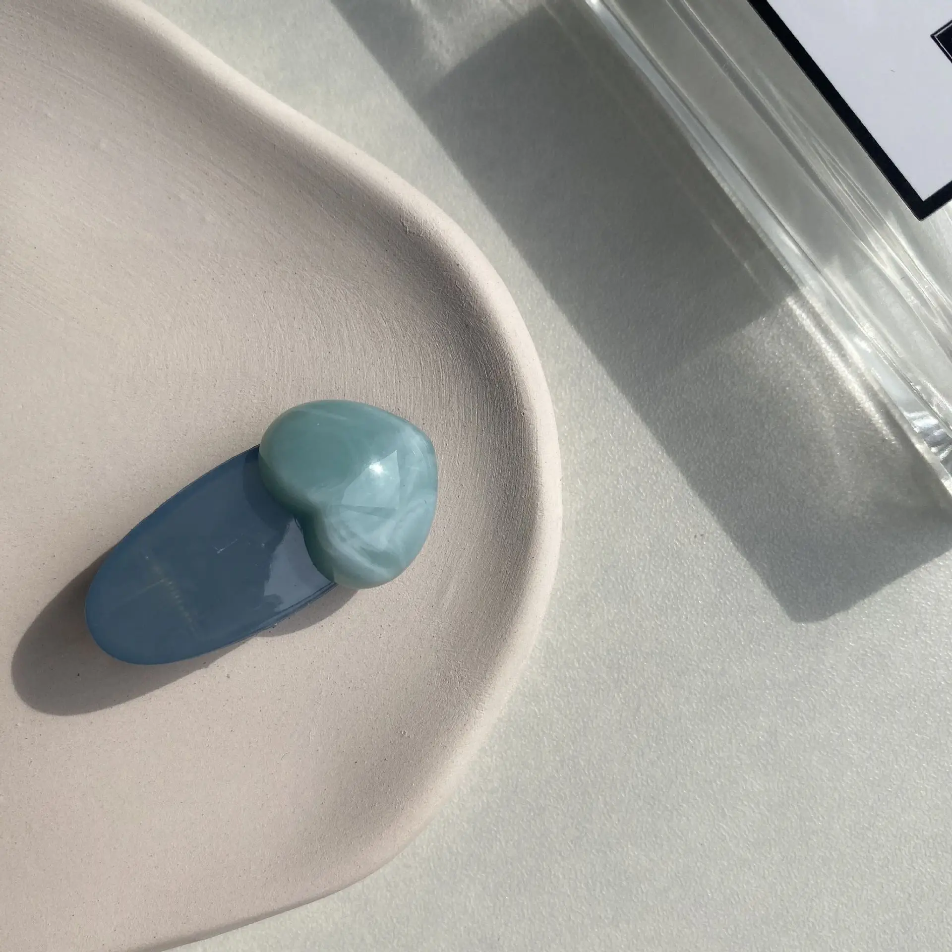 New Korean style cute girly colorful jelly heart-shaped hair clip simple duckbill hairpins accessories