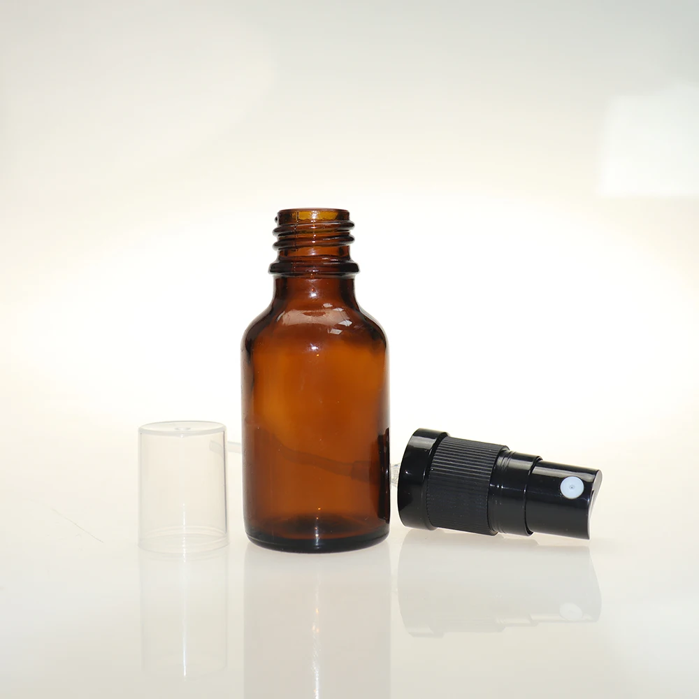 HD Amber Glass Spray bottle for cosmetic packaging