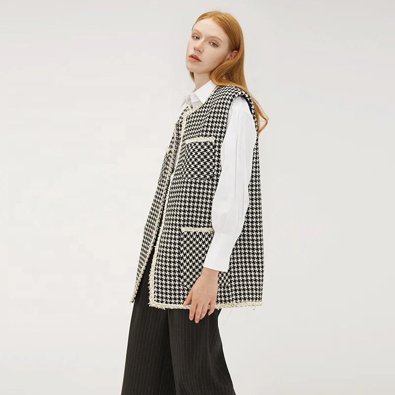 Верхняя одежда, шерстяная формальная кружевная жилетка, модная трендовая куртка, оптовая продажа, деловые профессиональные офисные костюмы для женщин