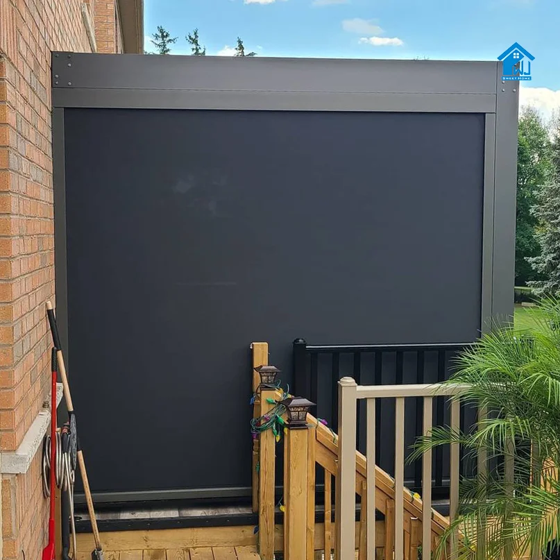 12 Feet Depth 17 Feet Wide 10 Feet High Louver Waterproof Customized Pergola with Manual Open Close