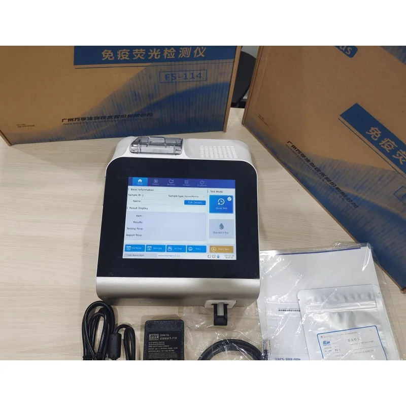FS114 Touch Screen Wondfo Human Progesterone Analyzer Hormones Analyzer Immunofluorescence Detector