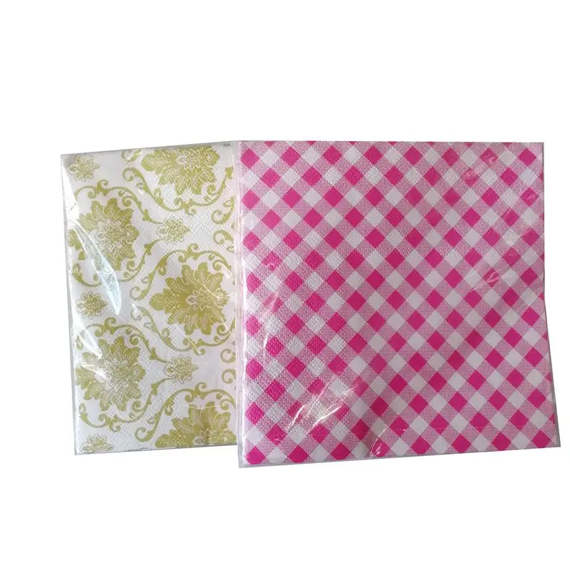 Оптовая продажа 2 слоя 20 листов красная и белая клетка бумаги салфетки диспенсер салфетки для свадьбы, для праздника, для торжества