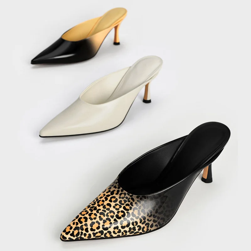 Customizable Ladies Pumps with 5cm Stiletto Heel Comfortable Slingback Pointed Toe Summer Sandals in Mix Colors with Custom Logo
