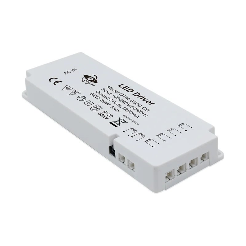 UL FCC 100-240Vac  10 ways output with terminal 18W 20W 24W 30W 40W 45W 50W 60W   12V 24V acdc cabinet led driver power supply