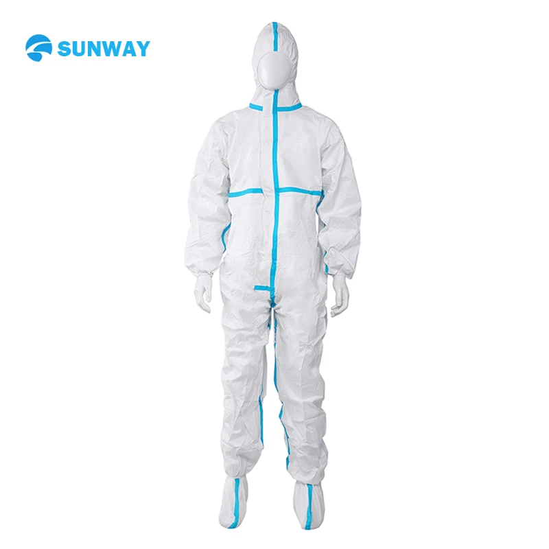 
Wholesale Ppe Suit En14126 Hospital Uniforms Disposable Medical Gown Non Sterile Medical Coverall 