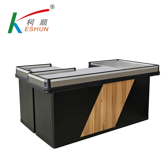 Supermarket checkout desk boutique shopping market cash counter