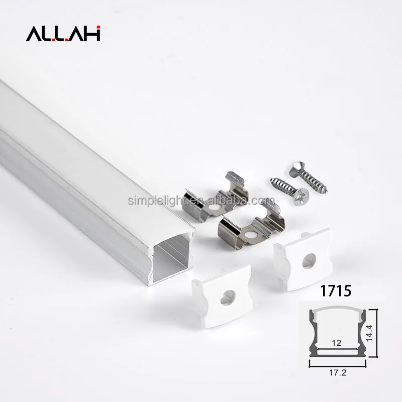 ALLAH 1715 Aluminum Profiles with Channel, Kitchen Aluminum Profile led Profile Light Aluminum